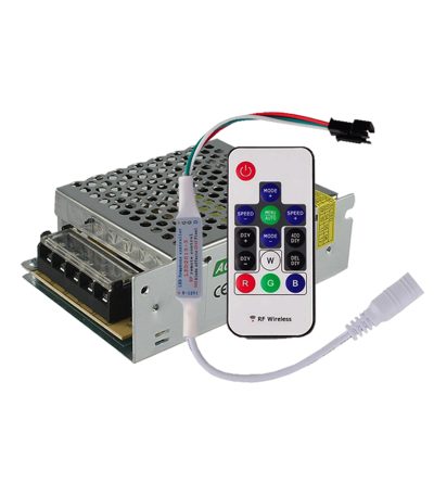 Driver para FIta de LED 5v 2A 10W + Controlador de LED RF14